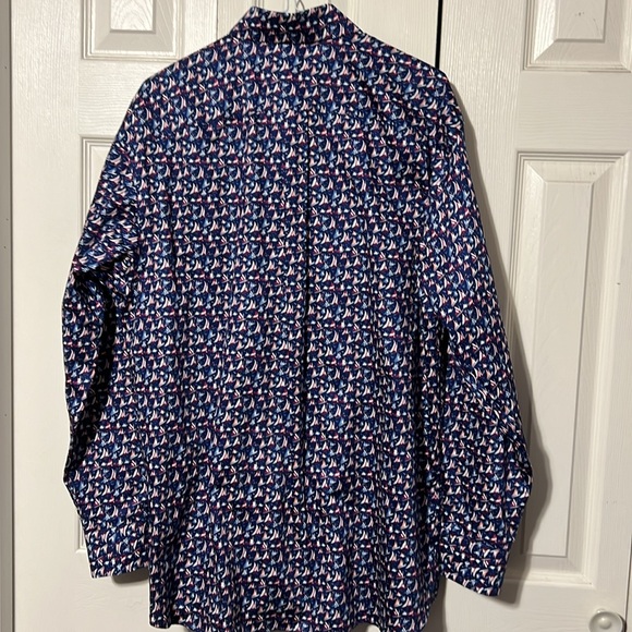 Daniel Cremieux Signature Collection Sailboat Print Long Sleeve Shirt large - Picture 3 of 3